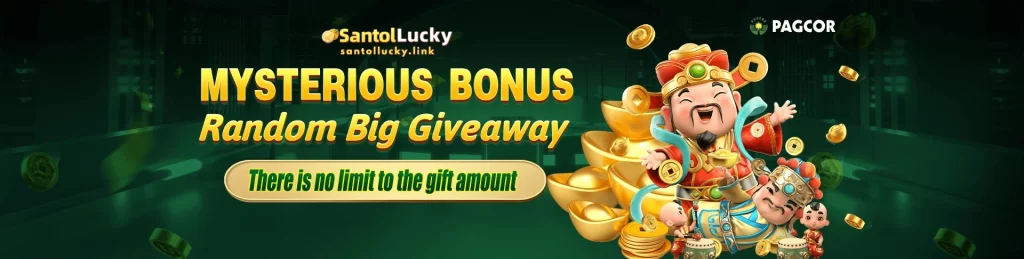 SANTOLLUCKY mysterious bonus promotion revealed inside online casino platform featuring exclusive rewards